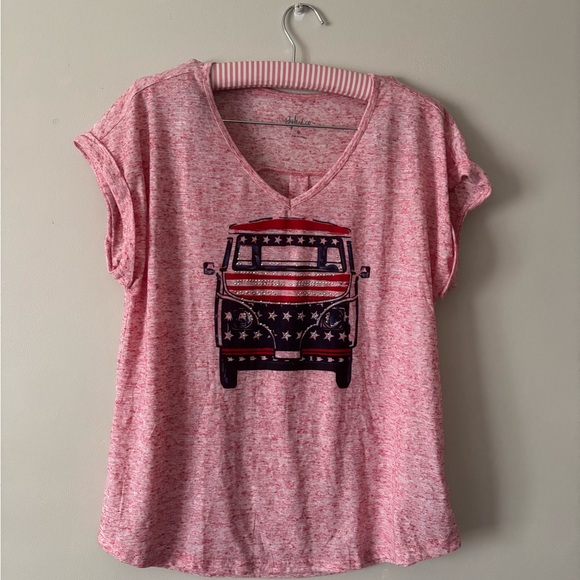 Style & Co. Tops - Style & Co. red patriotic Tee